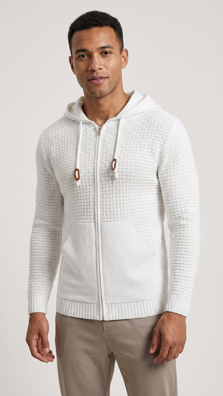 Zipper Leather Hoodies